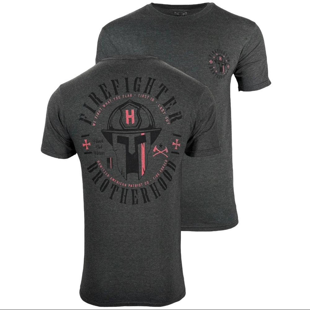 Howitzer Style Men's T-Shirt Firefighter Brotherhood Military Grunt MFG